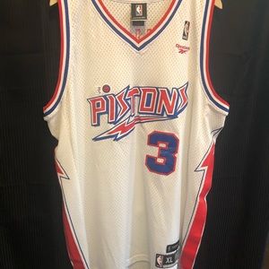 Vtg NBA Detroit Pistons Reebok Ben Wallace Jersey